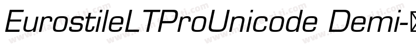 EurostileLTProUnicode Demi字体转换